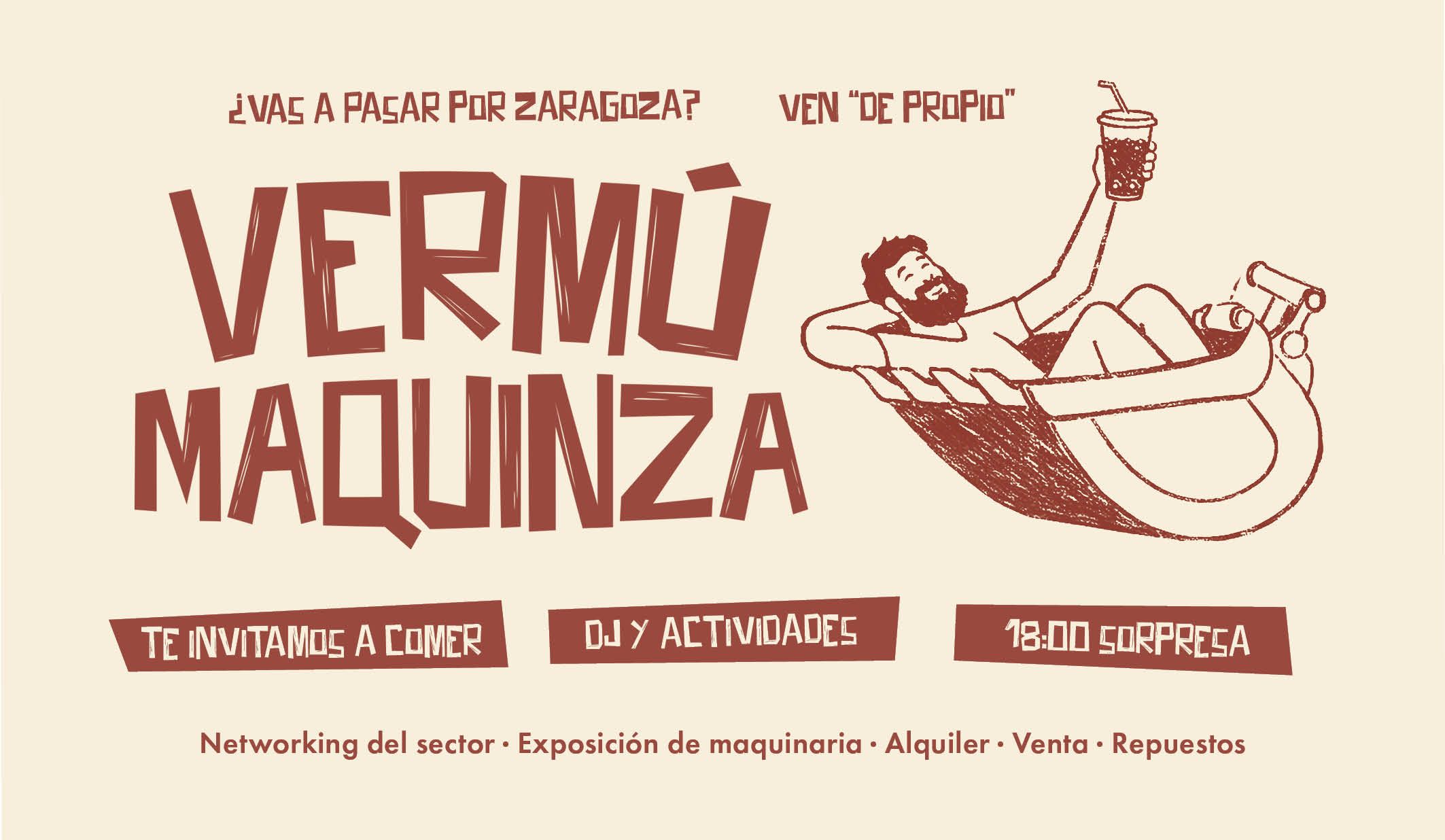 ¿Vas a pasar por Zaragoza? Ven «de propio» al Vermú Maquinza el 16 de abril